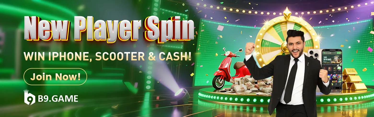 B9 Game new player welcome spin feature