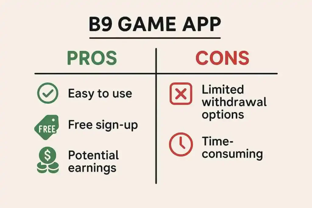 b9 game app pros and cons